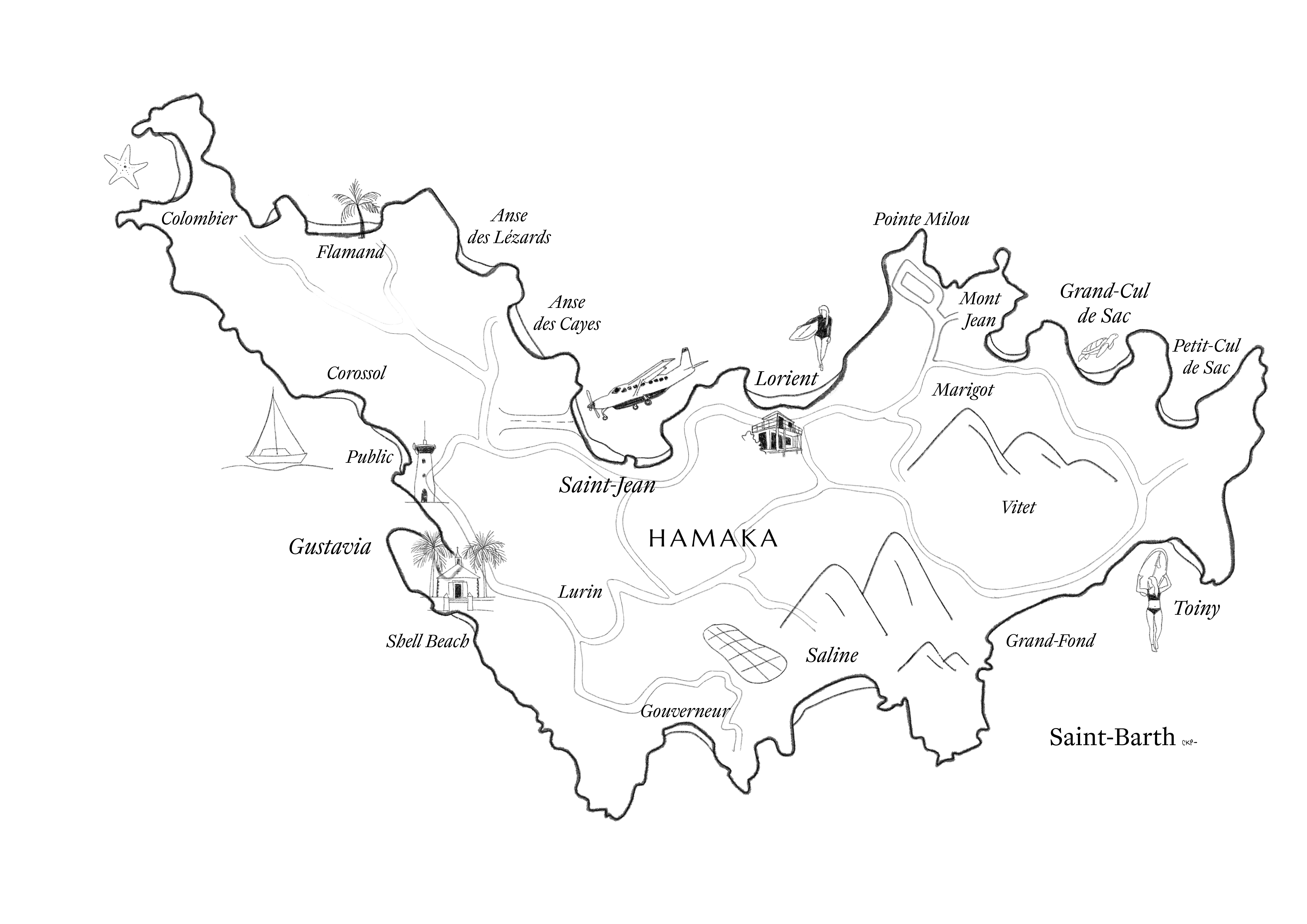St. Barth Map